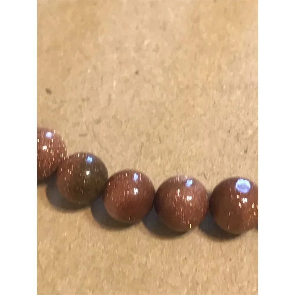 Sparkling Goldstone Necklace Earrings Bracelet Matching set‎ Beads